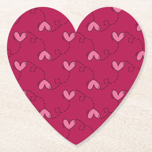 hartballonpatroon kartonnen onderzetters (Voorkant)