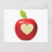 Hartbeet rode appel briefkaart (Voorkant)