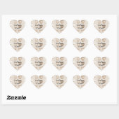 Hartbekers voor koffie met room hart sticker (Vel)