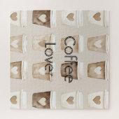 Hartbekers voor koffie met room legpuzzel (Horizontaal)