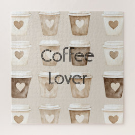 Hartbekers voor koffie met room legpuzzel