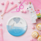 Hartbeten en haaien | Baby shower papier Bord (Feest)