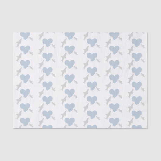 Hartbeten en haaien | Baby showers tissuepapier (Voorkant)