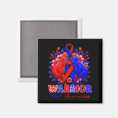 Hartbewustzijn Chd Aangeboren Hart Krijger In Febr Magneet (Voorkant / Achterkant)