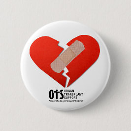Hartbewustzijn, chirurgie, geschenk voor herstel v ronde button 5,7 cm