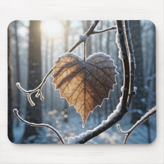 Hartblad in winterse Bossen Muismat (Voorkant)