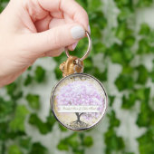 Hartblad Lavendel Boom Vintage Vogel Bruiloft Sleutelhanger (Hand)