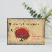 Hartblad Rode Boom  Vogelkerst Kaart (Staand voorkant)