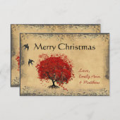 Hartblad Rode Boom  Vogelkerst Kaart (Voorkant / Achterkant)