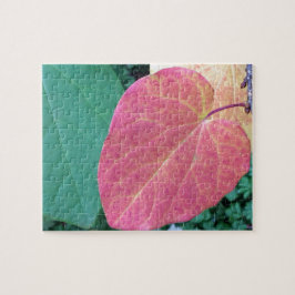 Hartbladeren van Geel Rood Groen - Legpuzzel