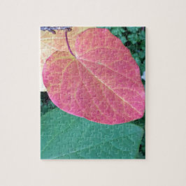 Hartbladeren van Geel Rood Groen - Legpuzzel
