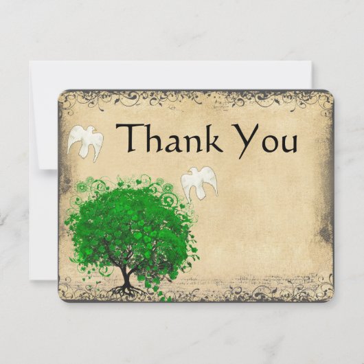 Hartbladige Smaragd Boom Duif Vogel Dank U Bedankkaart (Voorkant)