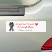 hartblending, hoe te genezen diabetes, diabetes .. bumpersticker (Op auto)