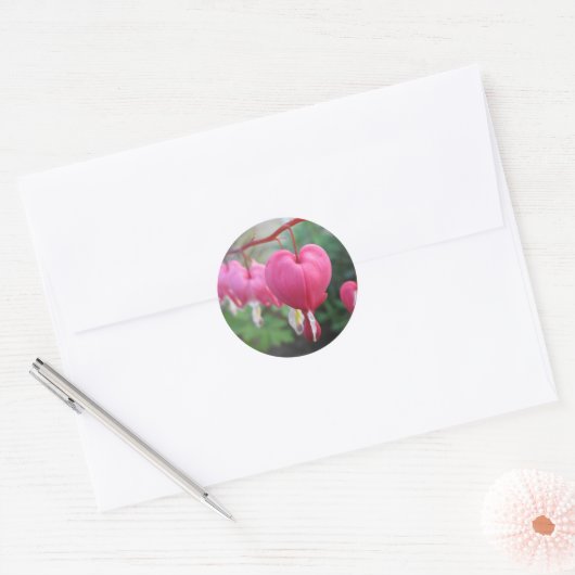 Hartbloeding (Dicentra) Ronde Sticker (Envelop)