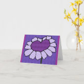 Hartbloem blanco notitiekaart (Gele Bloem)