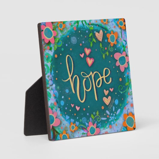  Hartbloem Inspirerende Hoop Ezel Fotoplaat (Voorkant)