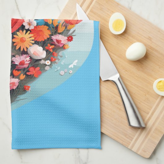 Hartbloem Theedoek (Quarter Fold)