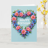 Hartbloem Verjaardagskaart Kaart (Gele Bloem)