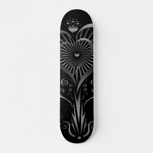 Hartbloem - Zilver Persoonlijk Skateboard (Voorkant)