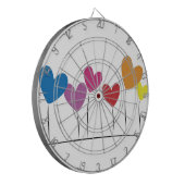 hartbloemen dartbord (Voorkant Links)