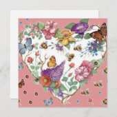 Hartbloemen Feestdagenkaart (Voorkant / Achterkant)