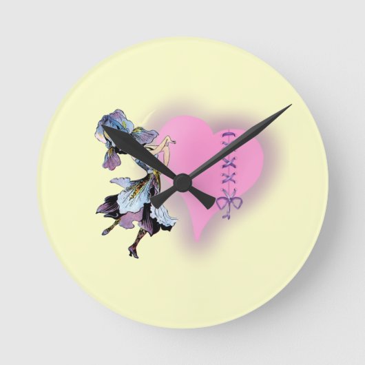   hartbloemenfee - pas deze aan ronde klok (Voorkant)