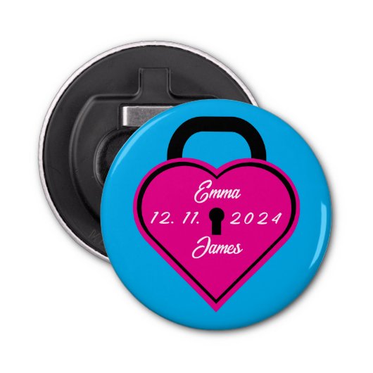 Hartblok Button Flesopener (Voorkant)