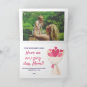 Hartboeket Gelukkige Moederdag kaart (Binnen)