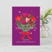 Hartboeket Valentijnsdag Feestdagenkaart (Staand voorkant)
