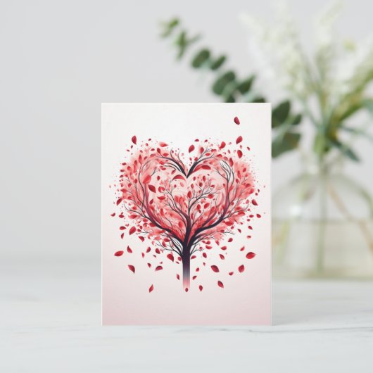 Hartboom briefkaart (Staand voorkant)