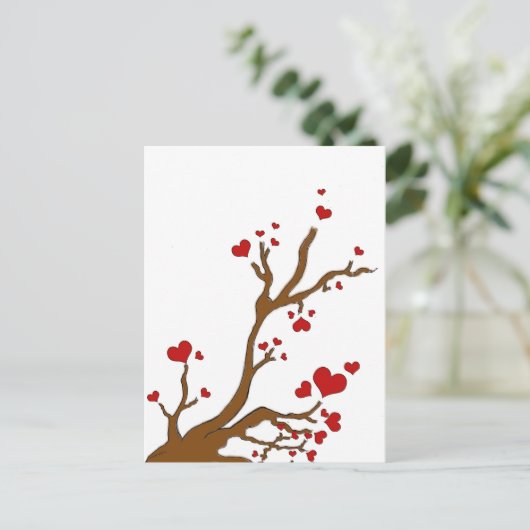 hartboom briefkaart (Staand voorkant)