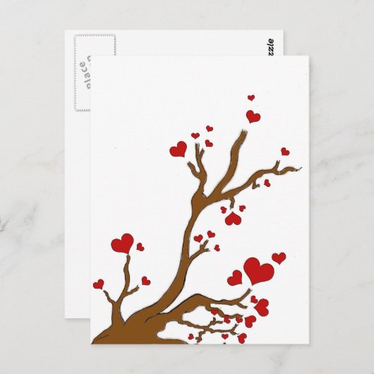 hartboom briefkaart (Voorkant / Achterkant)