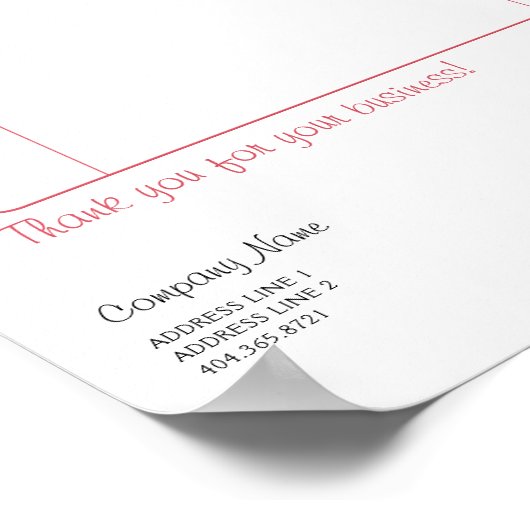 Hartboom Factuurblad Poster (Hoek)