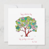 Hartboom Gelukkige Valentijnsdag Kaart (Voorkant)