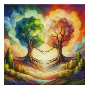 Hartboom Liefde Perfect Poster