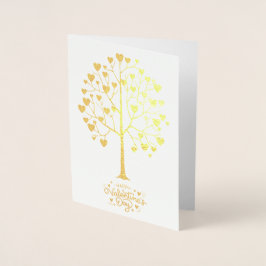 Hartboom met folie, word jij mijn Valentijn? Folie Kaarten