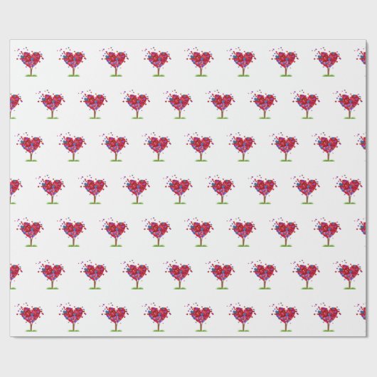 Hartboom met gras cadeaupapier (Vlak)