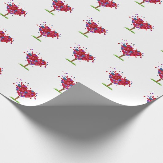 Hartboom met gras cadeaupapier (Hoek)