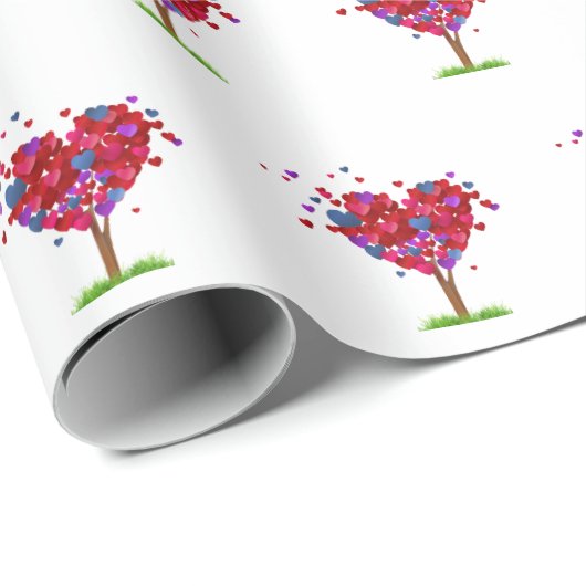 Hartboom met gras cadeaupapier (Rol Hoek)