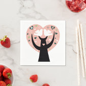 Hartboom met twee vogels papieren servetten