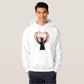 Hartboom met twee vogeltjes Mannen capuchon Hoodie (Voorkant volledig)