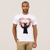 Hartboom met twee vogeltjes Mannen T-shirt (Voorkant volledig)