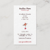 Hartboom met vogelillustratie uit het hart visitekaartje (Achterkant)