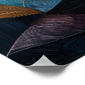 Hartboom van Liefde in Glas in lood Stijl Poster (Hoek)