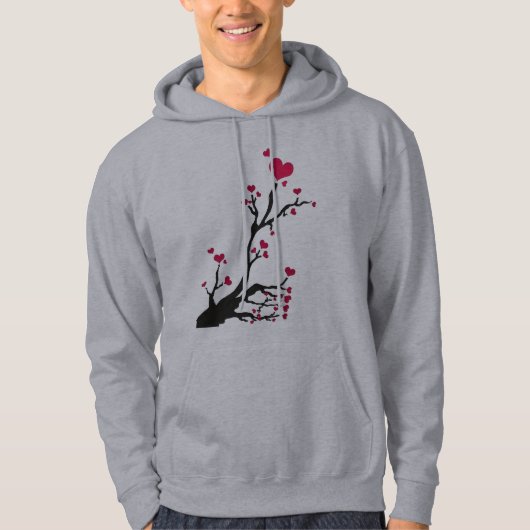 Hartboom zwart hoodie (Voorkant)