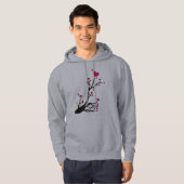 Hartboom zwart hoodie (Voorkant volledig)