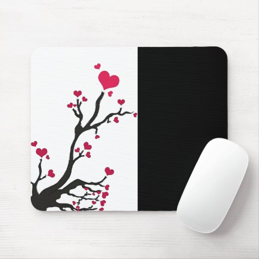 Hartboom zwart muismat (Met muis)