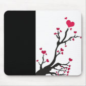 Hartboom zwart muismat (Voorkant)