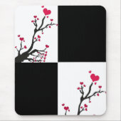 Hartboom zwart muismat (Voorkant)