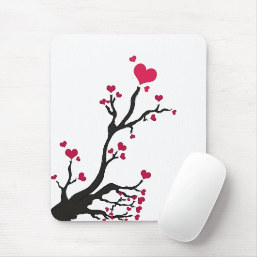 Hartboom zwart muismat (Met muis)